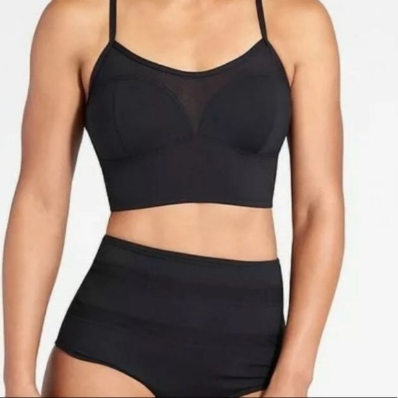 Athleta Mesh Bralette Bikini Top size S Black - Picture 3 of 6
